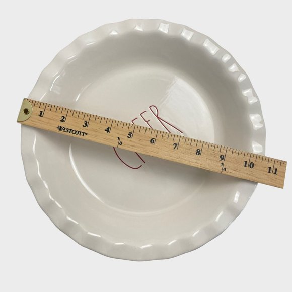 Rae Dunn Jingle Bells Tie the Season Cheer Ceramic Holiday Pie Plate Set of 3 - Picture 9 of 9